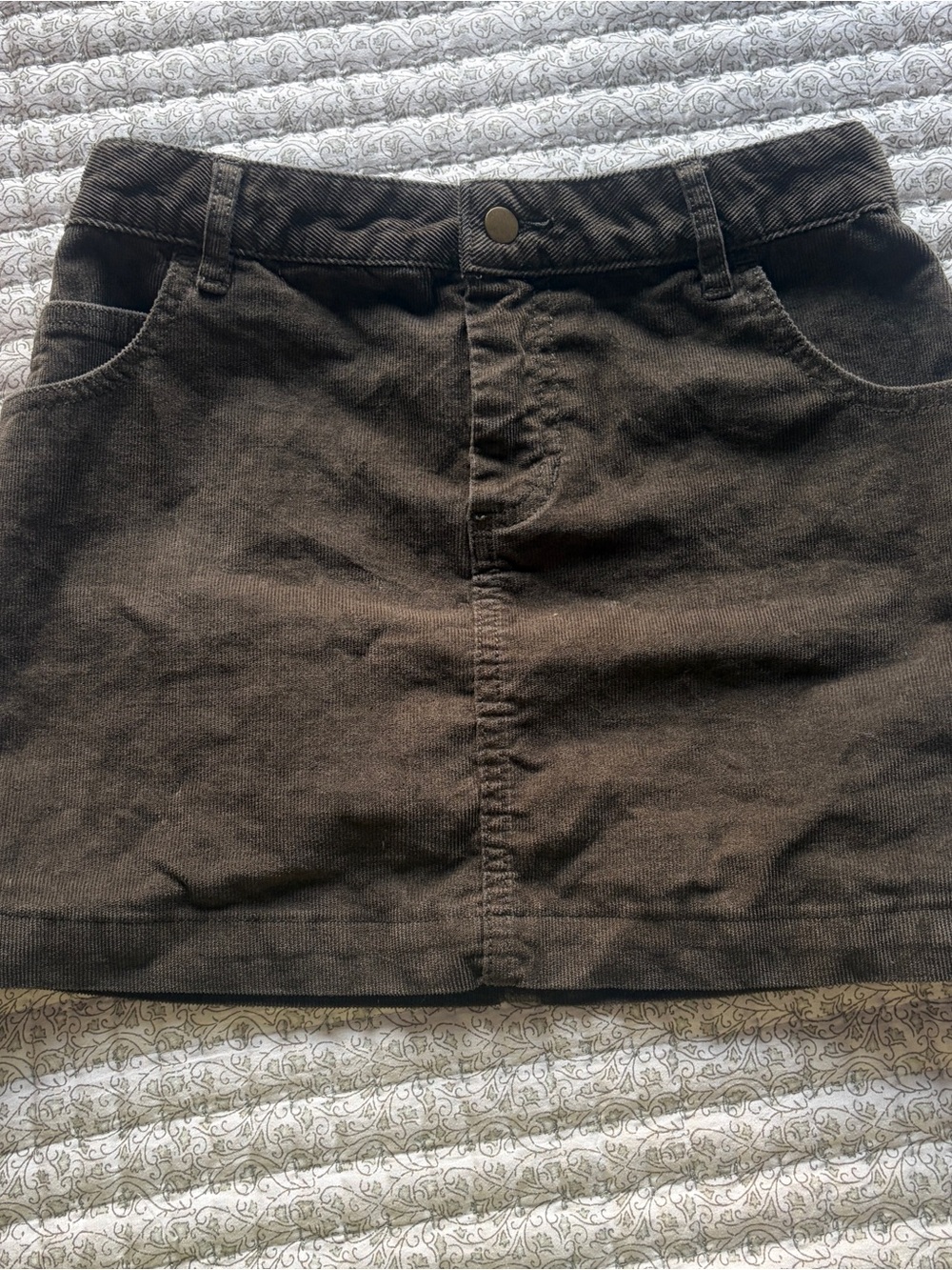 BDG Dark Brown Corduroy Mini Skirt